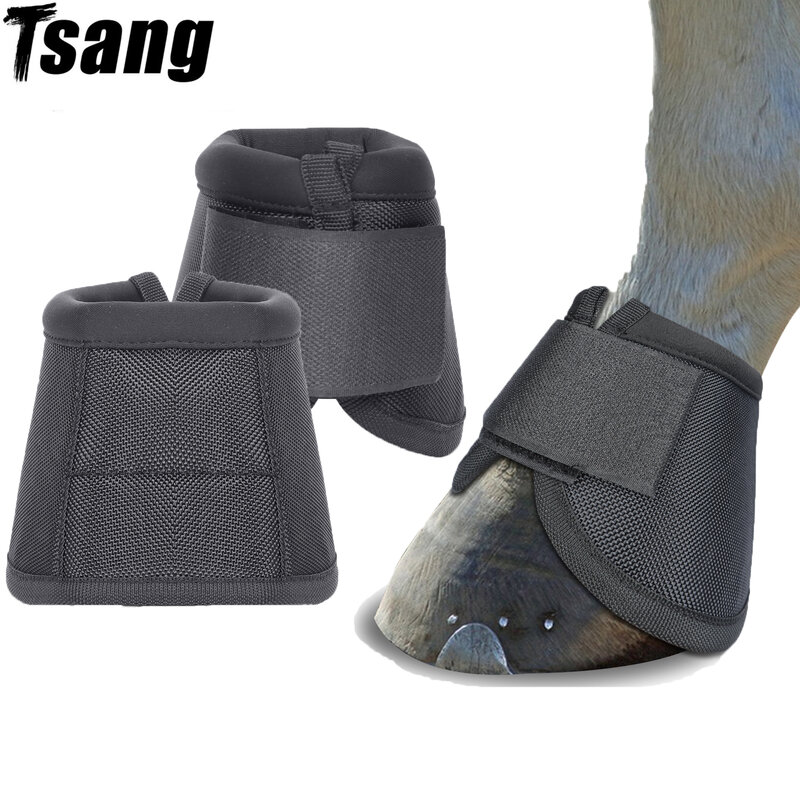 2Pcs Horse Bell Boots Horse Feet Guards Superb Protection Durability & Comfort Equestrian Horse Riding Equipment