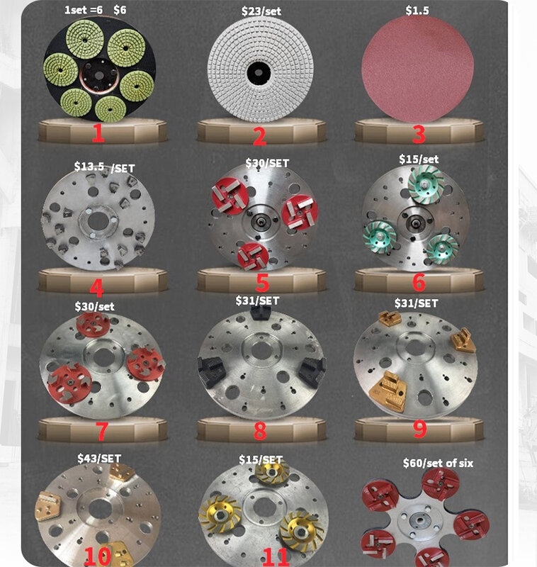 Nieuwe 13 Inch Multifunctionele Vloer Slijpen En Polijsten Machine Voor Steen Beton Diamant Hout Graniet Marmeren Tegel Epoxy Vloer