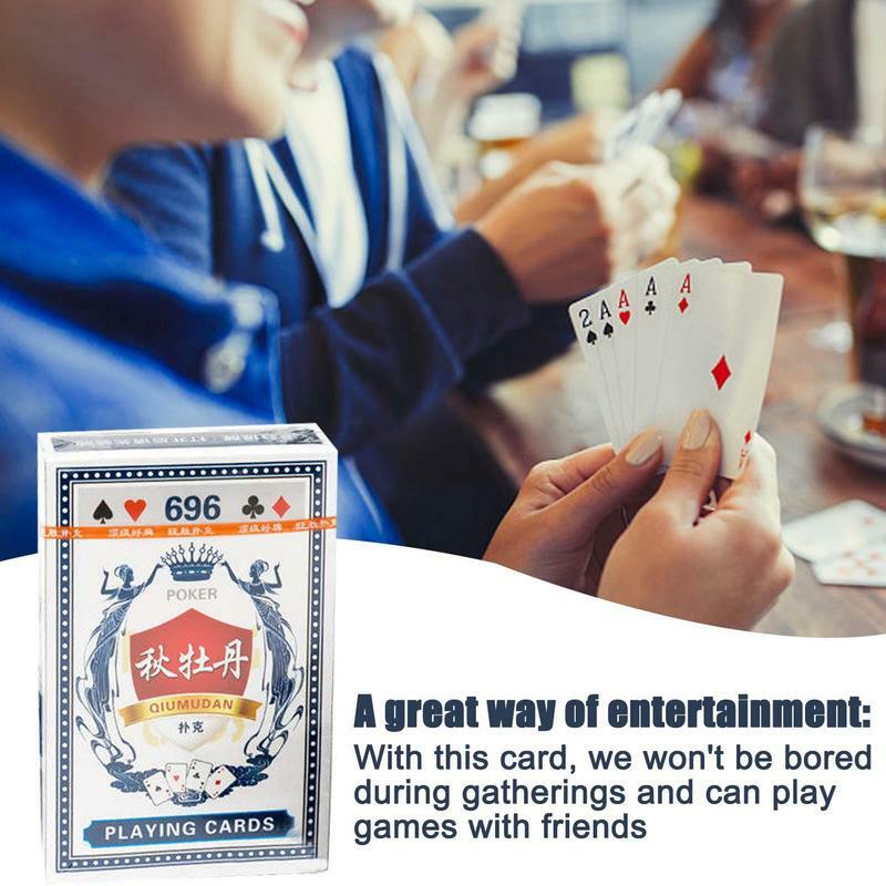 180 도 벤딩 디자인 방수 놀이 카드 세트, 셔플하기 쉽고 내구성 있는 포커 카드