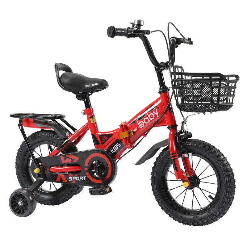 어린이 야외 라이딩 접이식 자전거, 어린이 자전거, 2-10 세 남아 및 여아, 유모차 자전거, 신제품