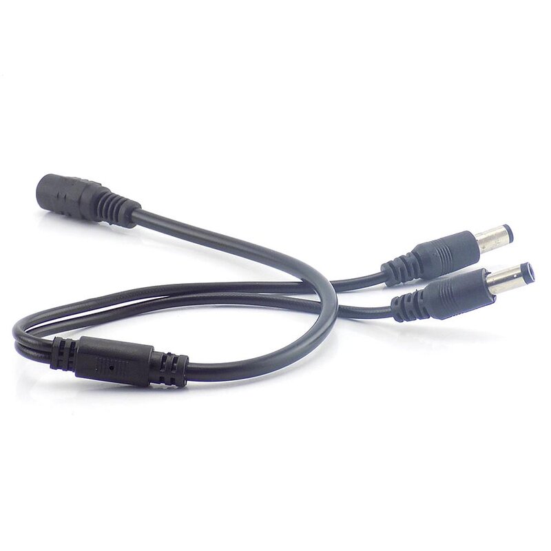 Kabel steker pemisah konektor 12v DC 1 betina ke 2 jantan Cable kabel steker daya Dc untuk kamera Cctv pengawasan L19