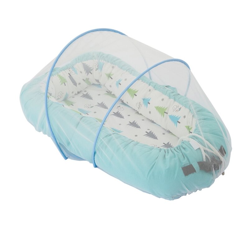 เตียงเด็กยุงสุทธิแบบพกพาทารกมุ้งเตียงสี่เสาพับ Cradle แมลงสุทธิ