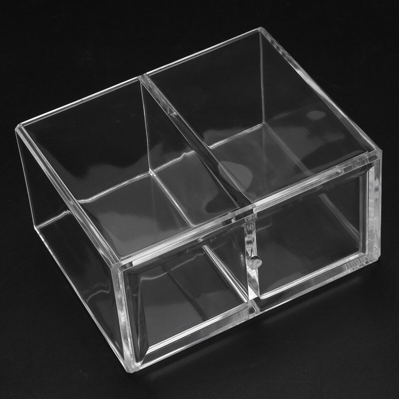 Clear Acrylic Makeup Brush Holder Pen Pencil Cup Holder Cosmetic Storage Case Desktop Stationery Organizer Compartments for Home