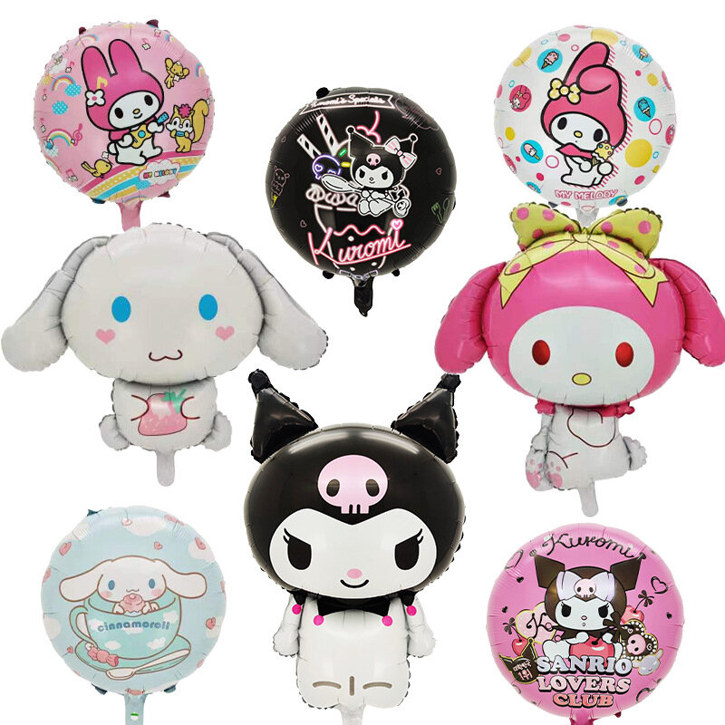 Lovely Cartoon Sanrio Kuromi My Melody Large Doll Room Decoration Birthday Party Floating Balloons Photography Props Balloons