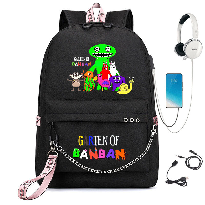Garten Of Banban vari cartoni animati colorati stampati borsa da scuola per studenti adolescenti zaino per bambini zaino Casual