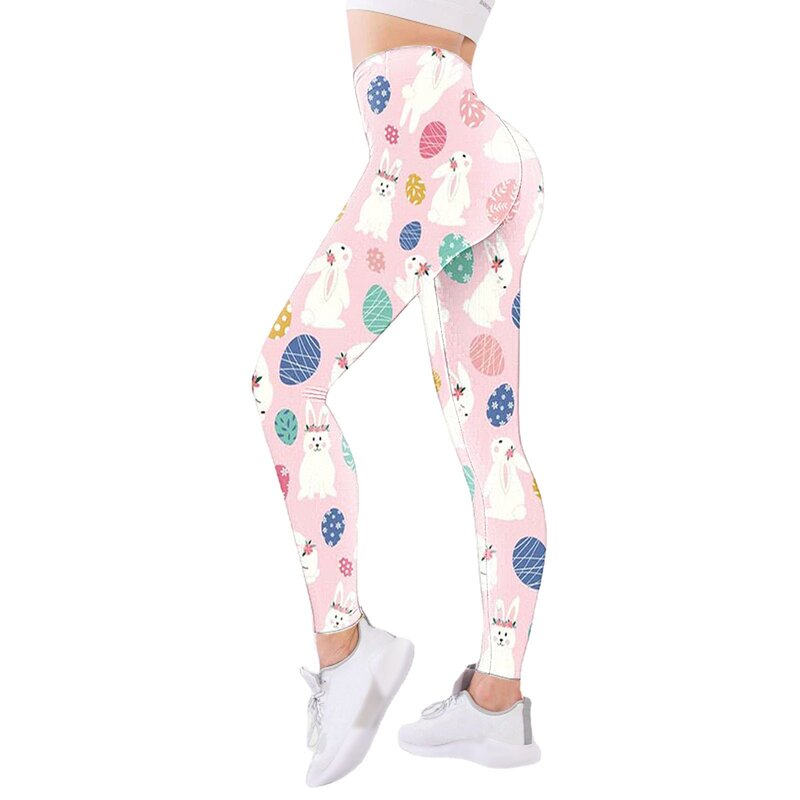 Mulheres 3D Digital impresso de cintura alta Yoga calças, Calças Exercício Spot Fitness