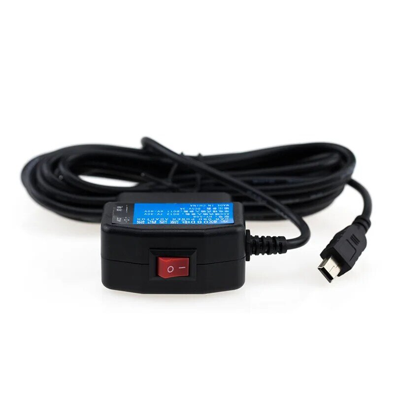 Uscita 5V 3A Mini Micro 5pin porte USB adattatore per sigaretta OBD per auto scatola di alimentazione per accendisigari con cavo interruttore da 3.5m per ricarica Dash Cam
