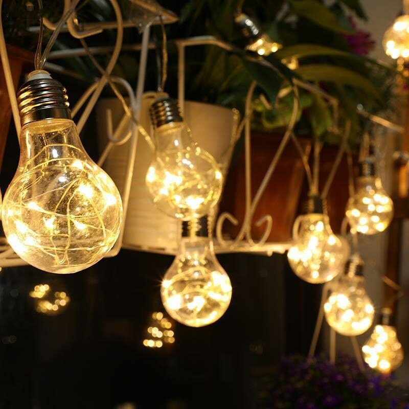 Luces solares LED colgantes para exteriores, lámpara impermeable IP44, 30 bombillas para fiesta, jardín, hogar, Patio, decoración de Camping