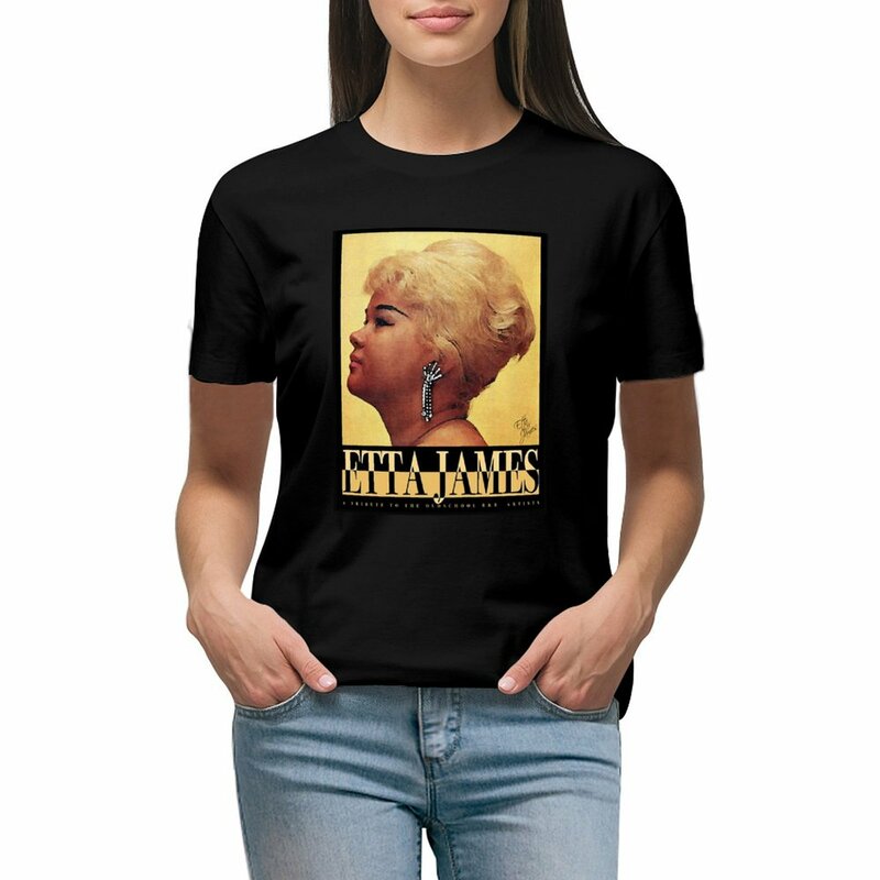 Etta James Tribute T-shirt pour femme, vêtements kawaii, médicaments d'été, robe t-shirt drôle, grande taille