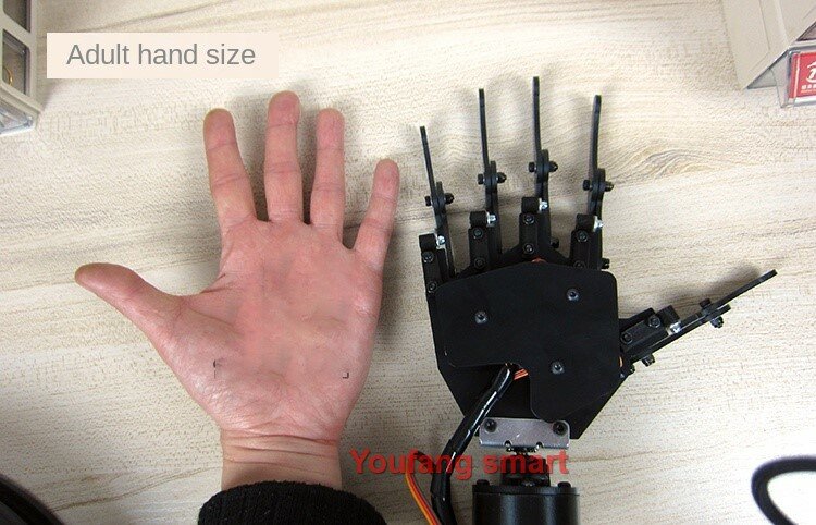 6 Dof Robotic Arm with 5 Dof Bionic Robot Hand Finger Claw for Arduino For Raspberry Pi 5 Kit Programmable Manipulator Project