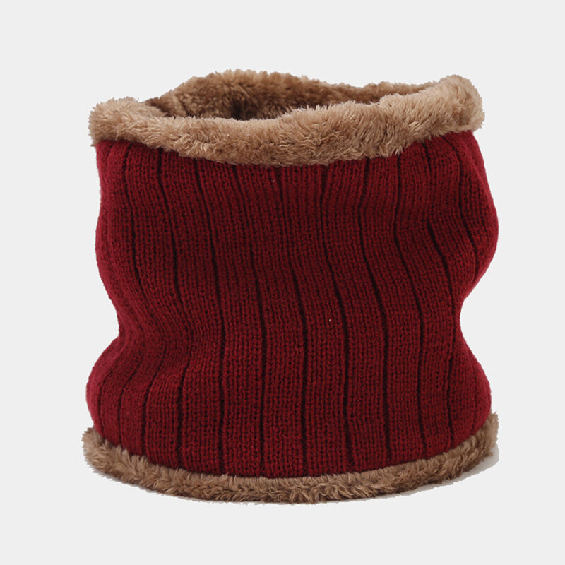 Мужская и женская плюшевая вязаная шапка и шарф, зимняя плотная и теплая Повседневная шапка + лоскутный шарф из искусственного меха + перчатки