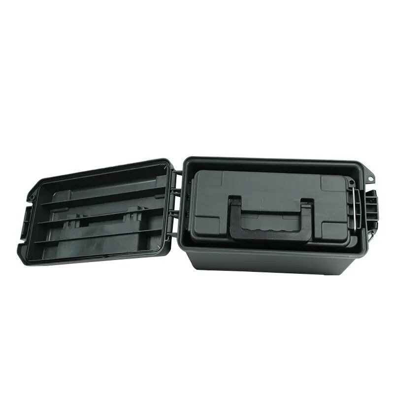 Caja de plástico para almacenamiento de munición de estilo militar, accesorio de alta resistencia, ligera, 30/50