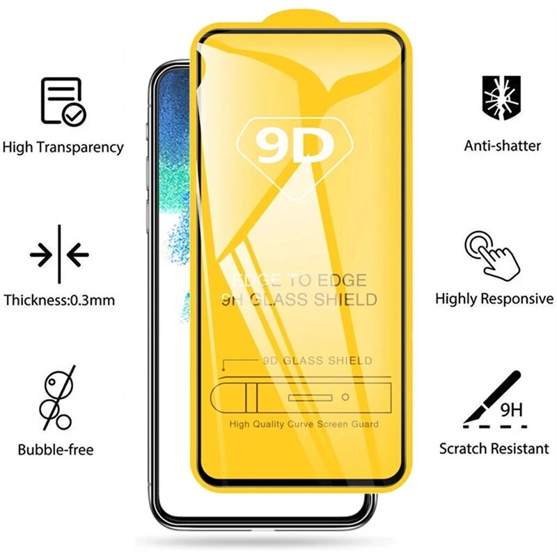 2PCS 9D Tempered Glass For Samsung S21 FE S20FE Screen Protector For Samsung Galaxy S20 FE S21 s21fe S23 S22 Protective Glass