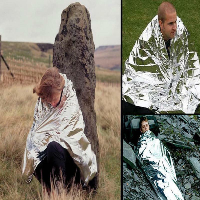Rescue Emergency Blanket Space Blankets Survival Portable Fire Blanket Ultra Waterproof Mylar Thermal Blankets for Camping