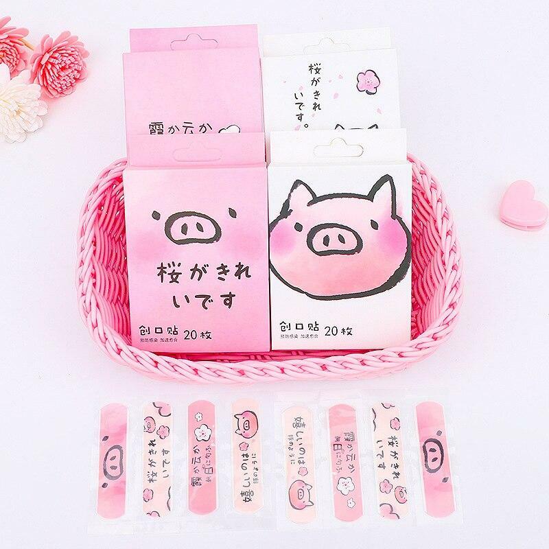 20Pcs/box Kawaii Band Aid Waterproof Hemostasis Adhesive Bandages First Aid Emergency Stickers for Kids Child Baby Cute Bandaids