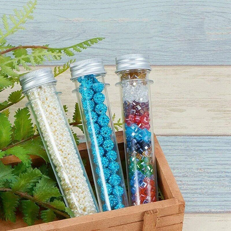 50 Pcs 45Ml Clear Plastic Test Tubes Transparent Test Tube For Scientific Experiments Party Decorate The House Candy Storage