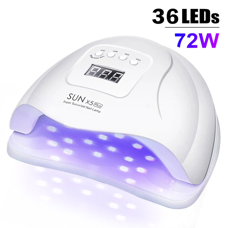 Pengering Kuku Lampu Kuku LED Lampu UV untuk Menyembuhkan Semua Kutek Kuku Gel dengan Alat Salon Pedikur Manikur Sensor Gerak