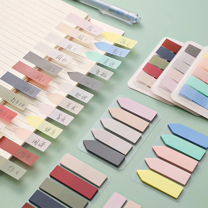 300 fogli Macaron Color Sticky Notes Paster Sticker Index Flags punti chiave etichetta segnalibro scuola forniture per ufficio cancelleria