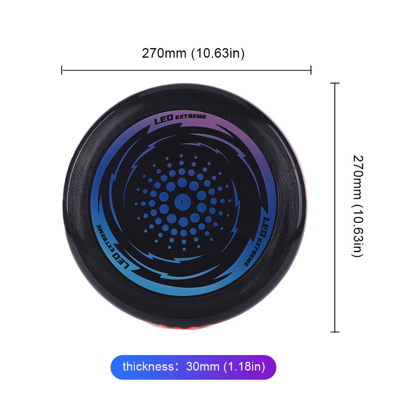 LED Light Up Flying Disc Outdoor Sport Disc Ultimate Brightness Glow in The Dark Flying Disc 49 LEDs for Outdoor Sports
