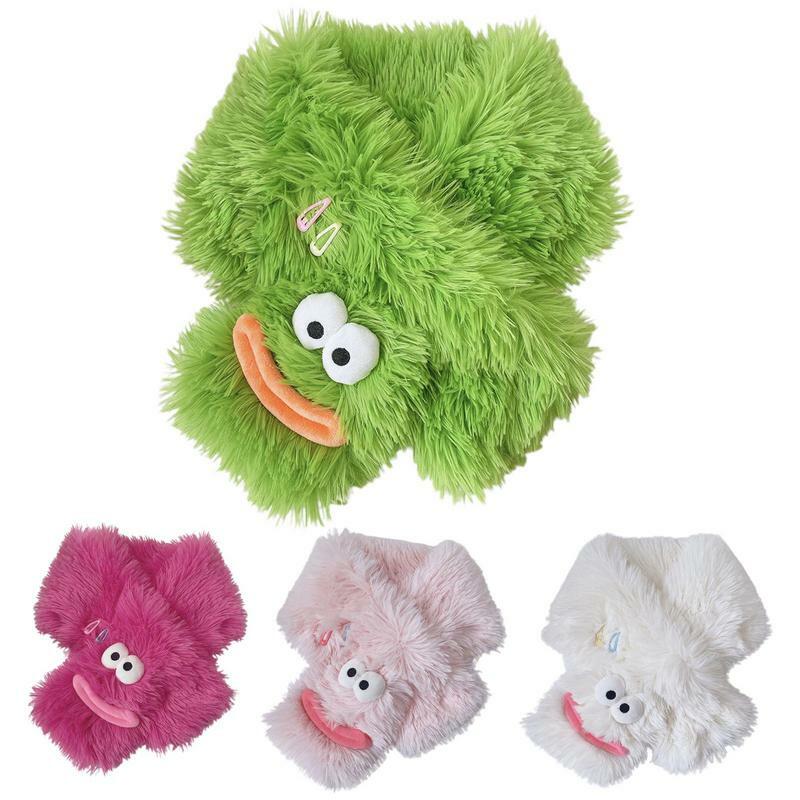 Sciarpa di peluche da donna sciarpa pelosa carina scaldacollo morbido scaldacollo in peluche sciarpe avvolgenti accoglienti e calde per ragazzi e donne