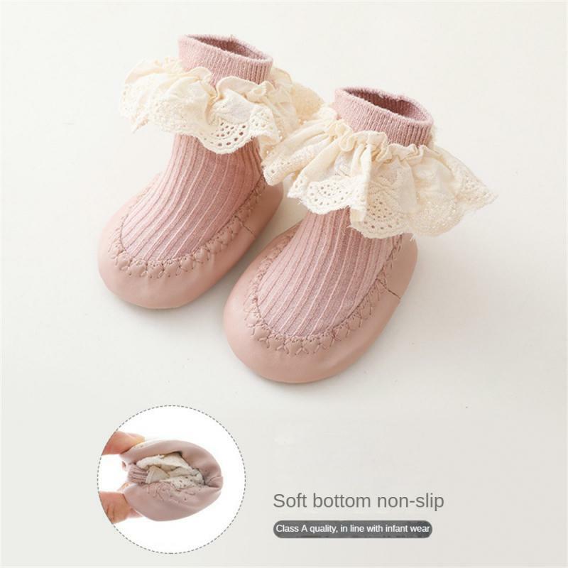 Детские носки для дозирования Нескользящие удобные для ношения модные кружевные прочные материалы Дышащие носки