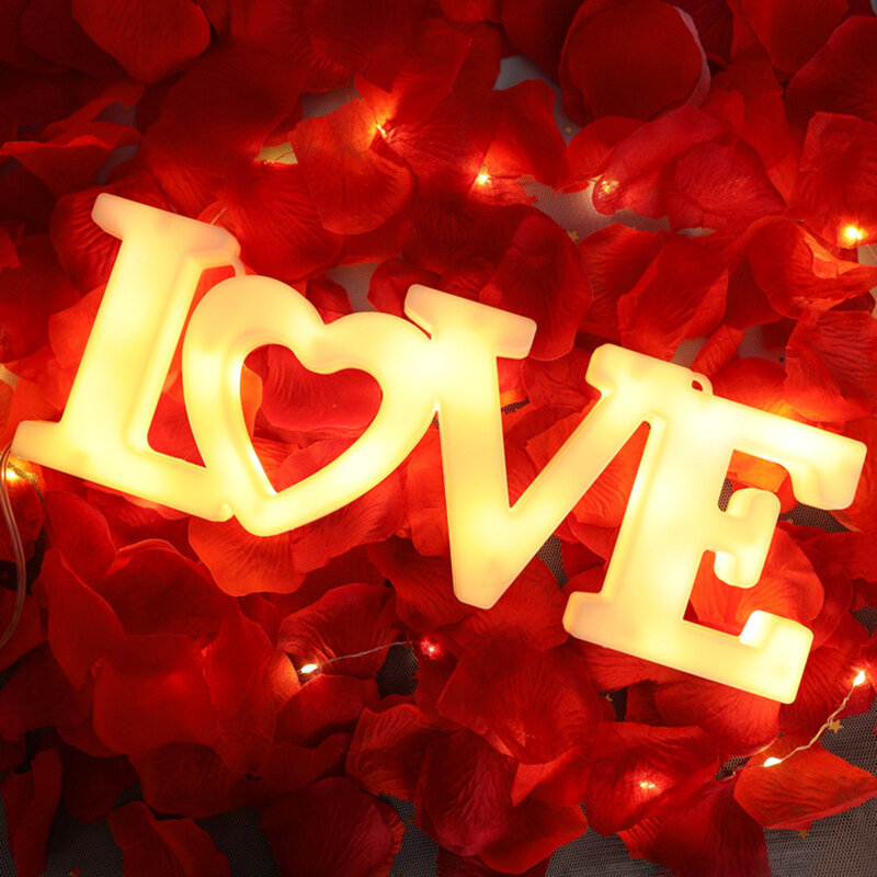 Luz decorativa LED para o dia dos namorados, decoração proposta, ação de graças, dia das mães, amor, casar comigo carta