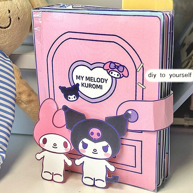 Sanrio Kuromi Cinnamoroll Quiet Book My Melody Handmade DIY Children's Toys Development Hands on Ability Girl's Birthday Gift