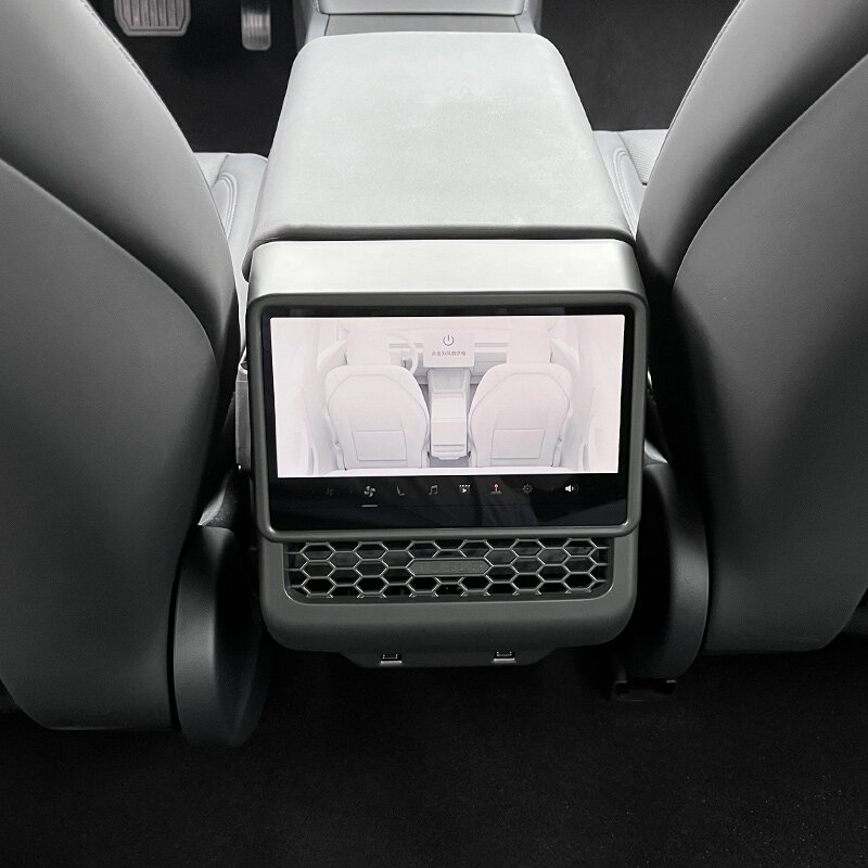 Tampa da tela traseira para Tesla Model 3, Highland ABS Protector Frame, Back Air Vent Trim, capa protetora, Acessórios Interior