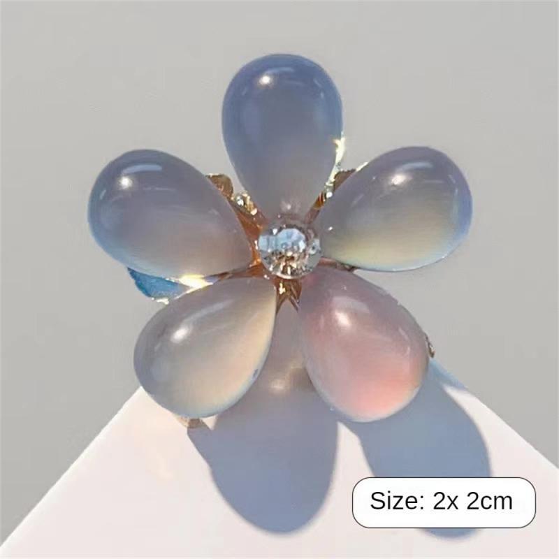 1/3/5set facilità d'uso fiore di cristallo tornante accessori per abbigliamento in lega accessori moda strass tornante ragazza