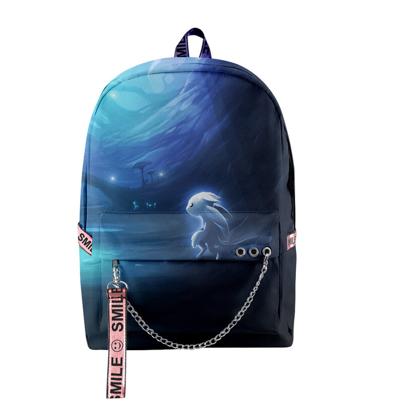 Ori and the Will of the Wisps Backpacks 2024 New Manga Zipper Rucksack Harajuku Schoolbag Unique Travel Bag