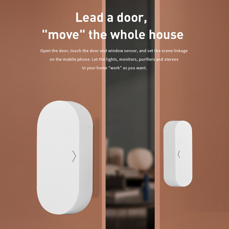 Tuya Zigbee Sensor Pintu untuk Rumah Pintar Alarm Penyusup Otomatisasi Remote Control Bekerja dengan Alexa Google Home Var SmartLife