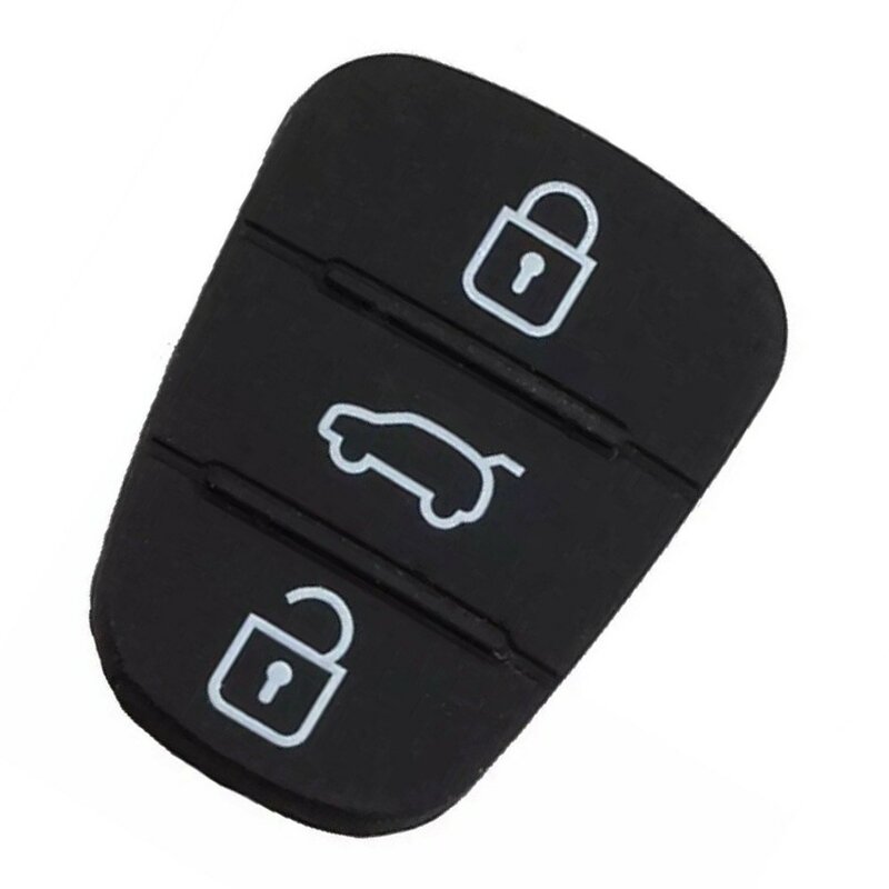 3 Knoppen Afstandsbediening Auto Sleutel Shell Rubber Pad Voor Hyundai Kia I20 I30 Ix35 Ix20 Rio Sleutel Case Cover
