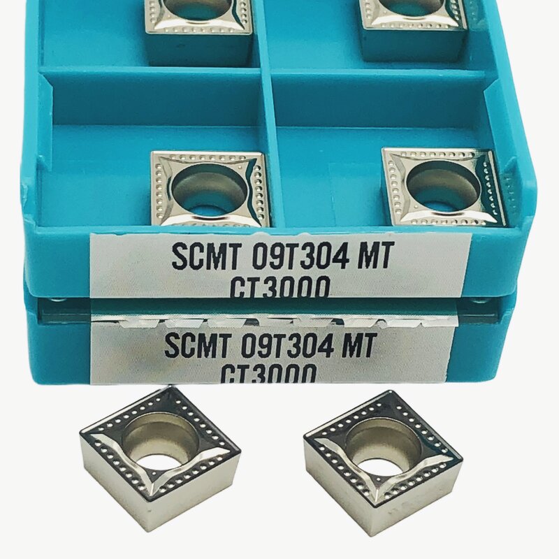 SCMT09T304 CT3000 Carbide CNC bubut mengubah sisipan PVD + CVD kualitas lapisan pemotongan insert pemrosesan baja nirkarat ﻿