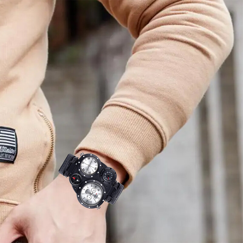 SHIWEIBAO Famous Brand Luxury Quartz Men Watch Wristwatches For Man Gentleman Personality Top Brand Cool 2 3 Dials Mens Watches