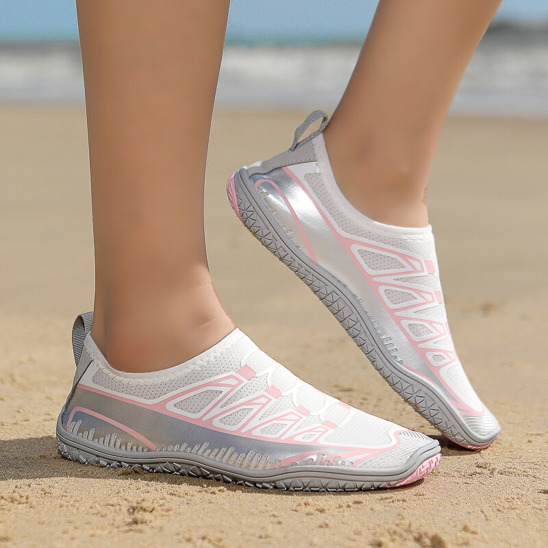 Letnia elastyczna szybkoschnąca buty do wody plażowa damska Unisex woda do pływania buty wędkarskie obuwie plażowe Fitness Sport buty do jogi