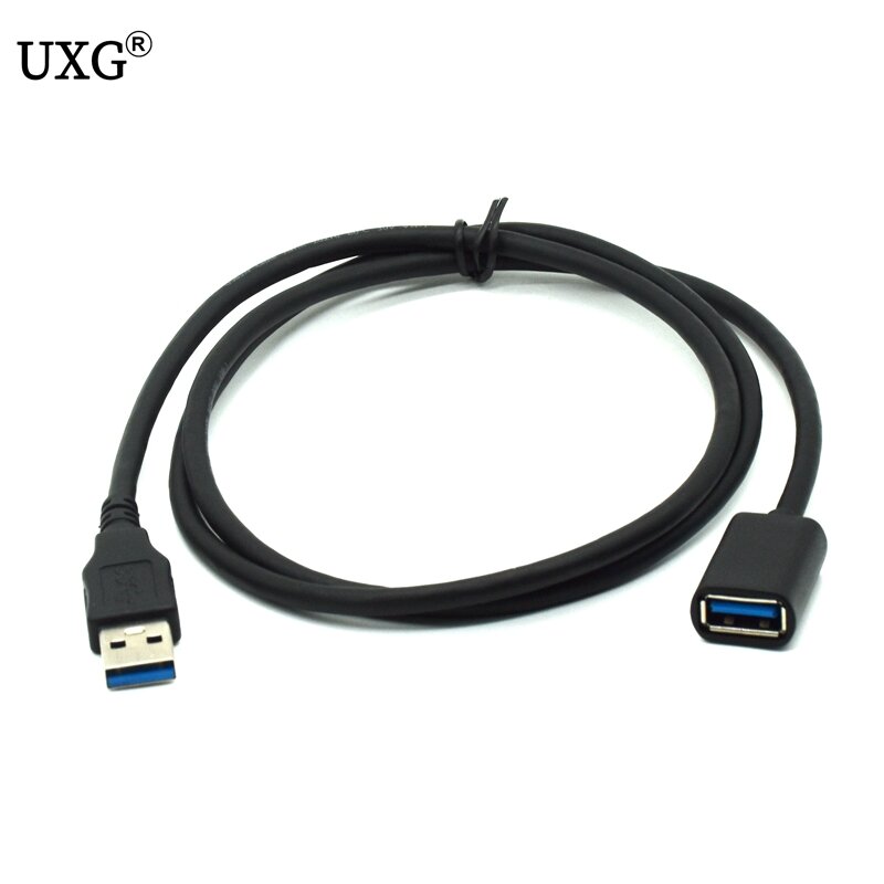 Macho para uma extensão feminina, padrão, super velocidade, cabo curto, 5Gbps, USB 3.0, 30cm por 1ft, 0.3m