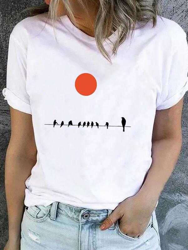 T-shirt graphique à manches courtes pour femmes, T-shirt imprimé pour dames, T-shirt basique, Jolis vêtements, Tendance des années 90, Interconnexion, Mode