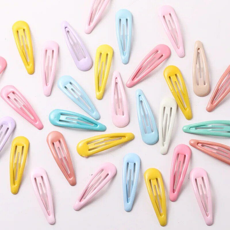 Cute Candy Colors Waterdrop Hairpins Sweet Hair Clips Kids Barrettes Bangs Side Edge Clip BB Hairpins Women Hair Accessories