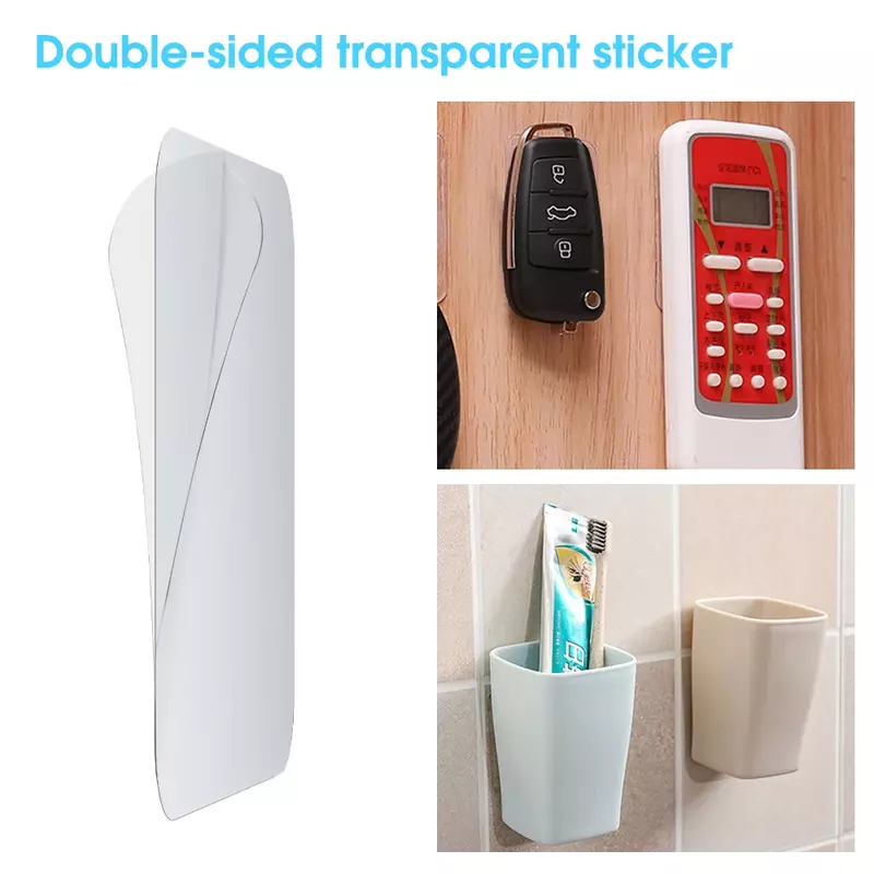 1-60Pcs Double Sided Stickers Tape Reusable Nano PVC Tape Waterproof Wall Sticker Traceless Self Adhesive Transparent Tape 2x5cm