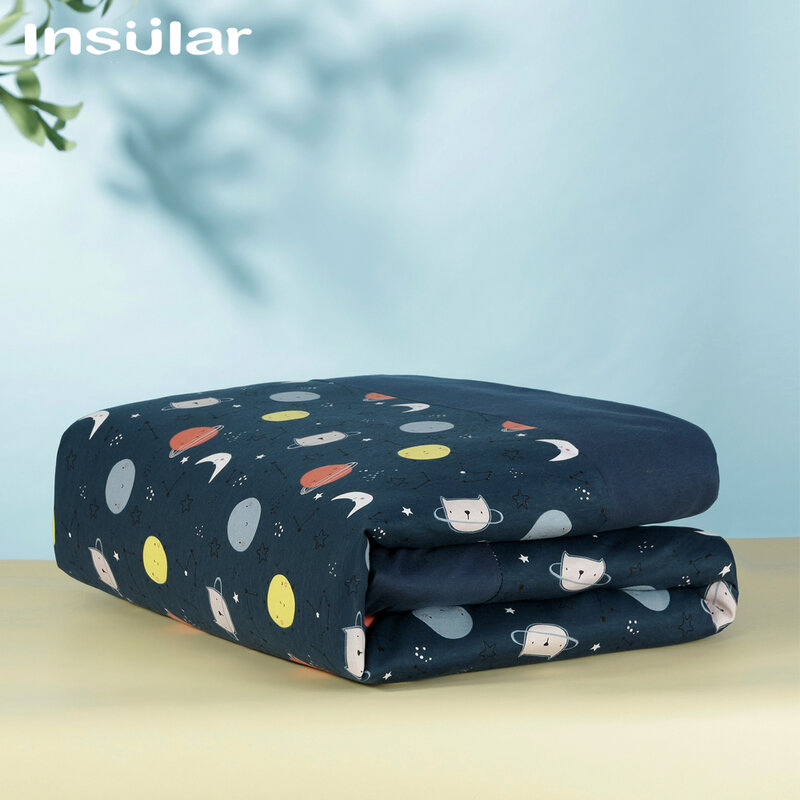 Insular ผ้าฝ้ายเด็กผ้านวมทารกสี่ฤดูผ้าห่มเด็กการ์ตูนผ้าฝ้ายผ้าห่มเด็กที่ถอดออกได้ผ้านวมรถเข็นเด็ก Sleep Cover
