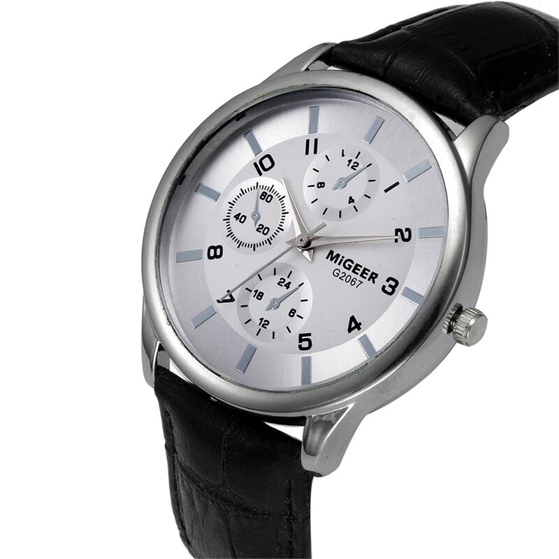 Sleek Minimalist Fashion With Strap Dial Men'S Quartz Watch Gift Watch Elegant Man Watch Leather Strap Men'S Wrist Watches