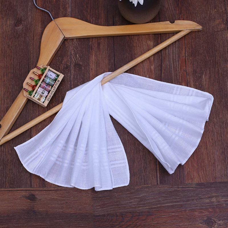 Хлопковый карманный платок для потоотделения для женихов, свадебный белый цвет D5QB