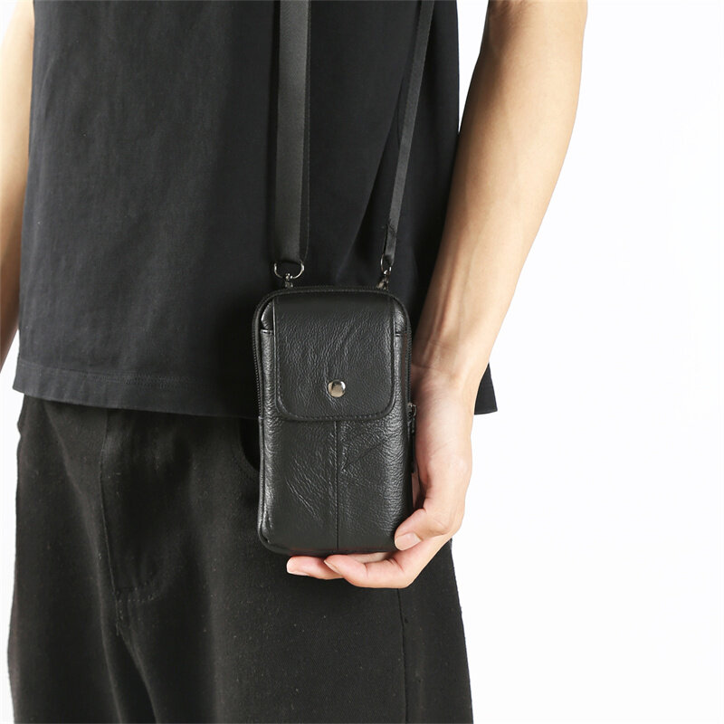 Męska i damska wielofunkcyjna torba na pas pionowy przenośna o dużej pojemności proste praktyczne męskie torby damskie