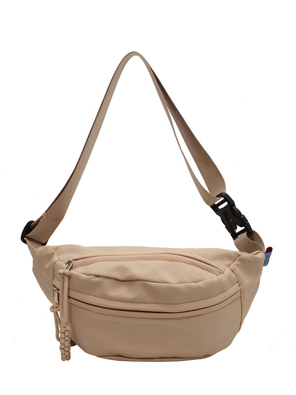 Unisex All-Match Peito Bag, Crossbody Pack, Messenger Pouch, Wide Strap Bags, Oxford Cloth, Casual, Estudantes, Homens, Mulheres, Moda