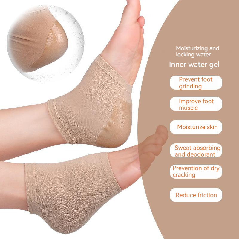 2 шт. гелевые носки для пятки, увлажняющее средство для спа, средство для ухода за ногами, анти, треснувший, предотвращающий сухость, жесткое средство для защиты кожи стопы, подушечки для ремонта пятки