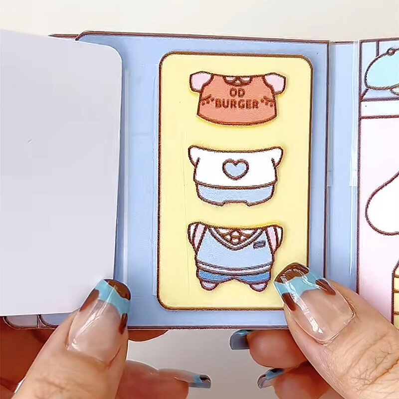 Sanrio Cinnamoroll el libro silencioso sin cultivo My Melody pompurin Kuromi Pachacco, lindo Material de dibujos animados, juguete hecho a mano para niñas