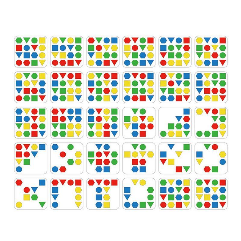 Forma geométrica quebra-cabeça para crianças, placa colorida, montessori brinquedos para aniversário
