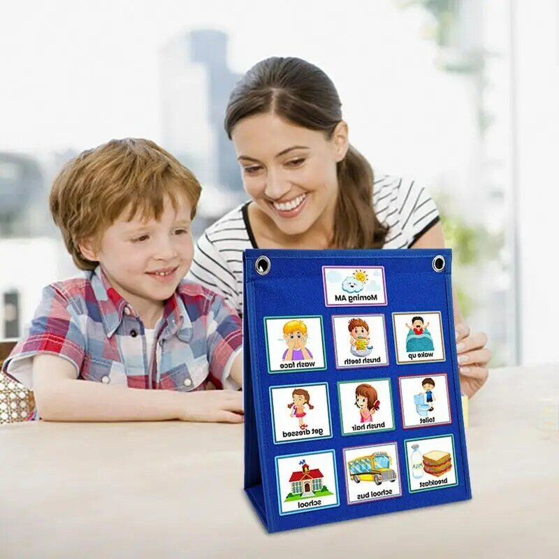 Programma visivo per bambini tabella degli adesivi di comportamento dei bambini calendario di apprendimento multifunzionale per bambini impermeabile robusto per buono