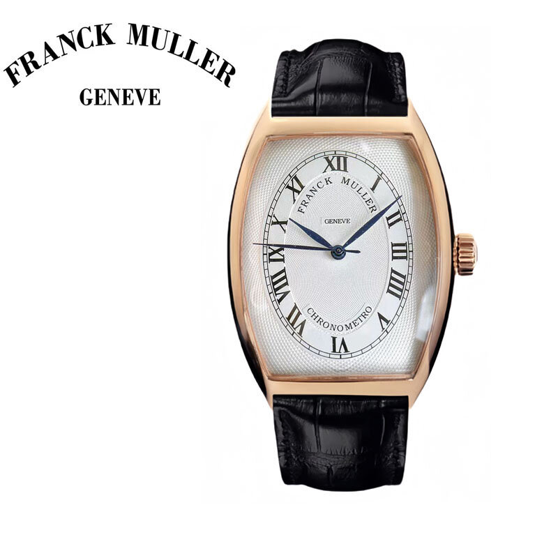 Franck Muller New Man Automatic Mechanical Movement Wristwatches Simple Barrel Type Watches For Men Classic Luxury Women Watches