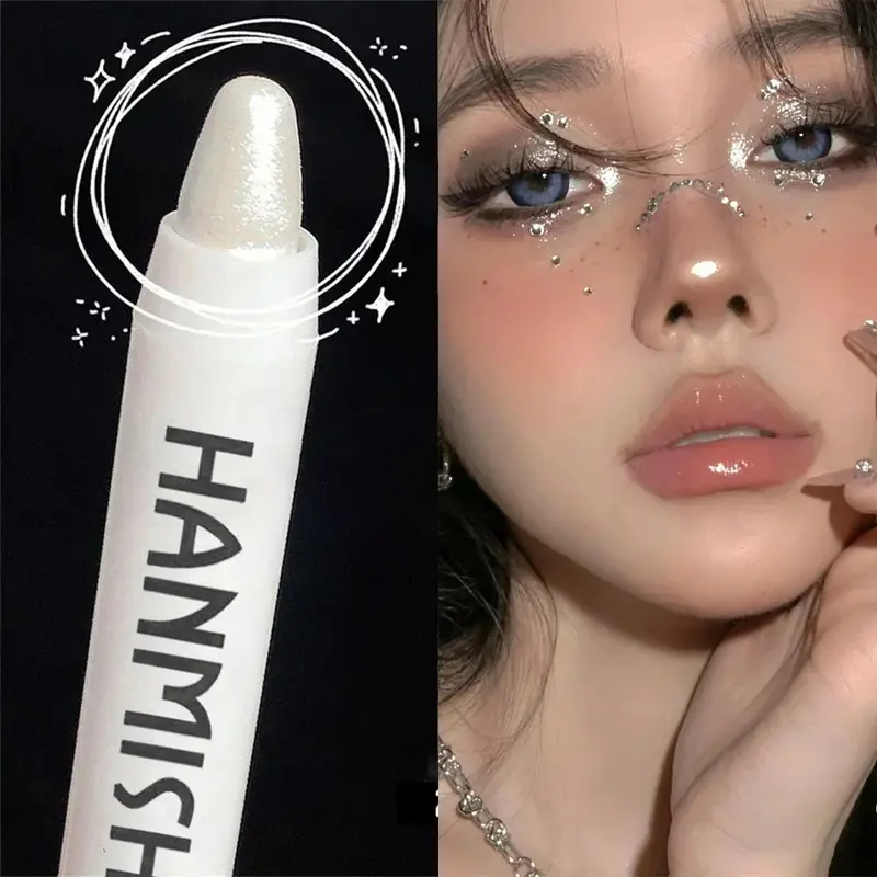 Pearl Matte White Glitter Eyeliner Pencil Brightening Eyes Head Lying Silkworm Waterproof Highlighter Eyeshadow Stick Cosmetic